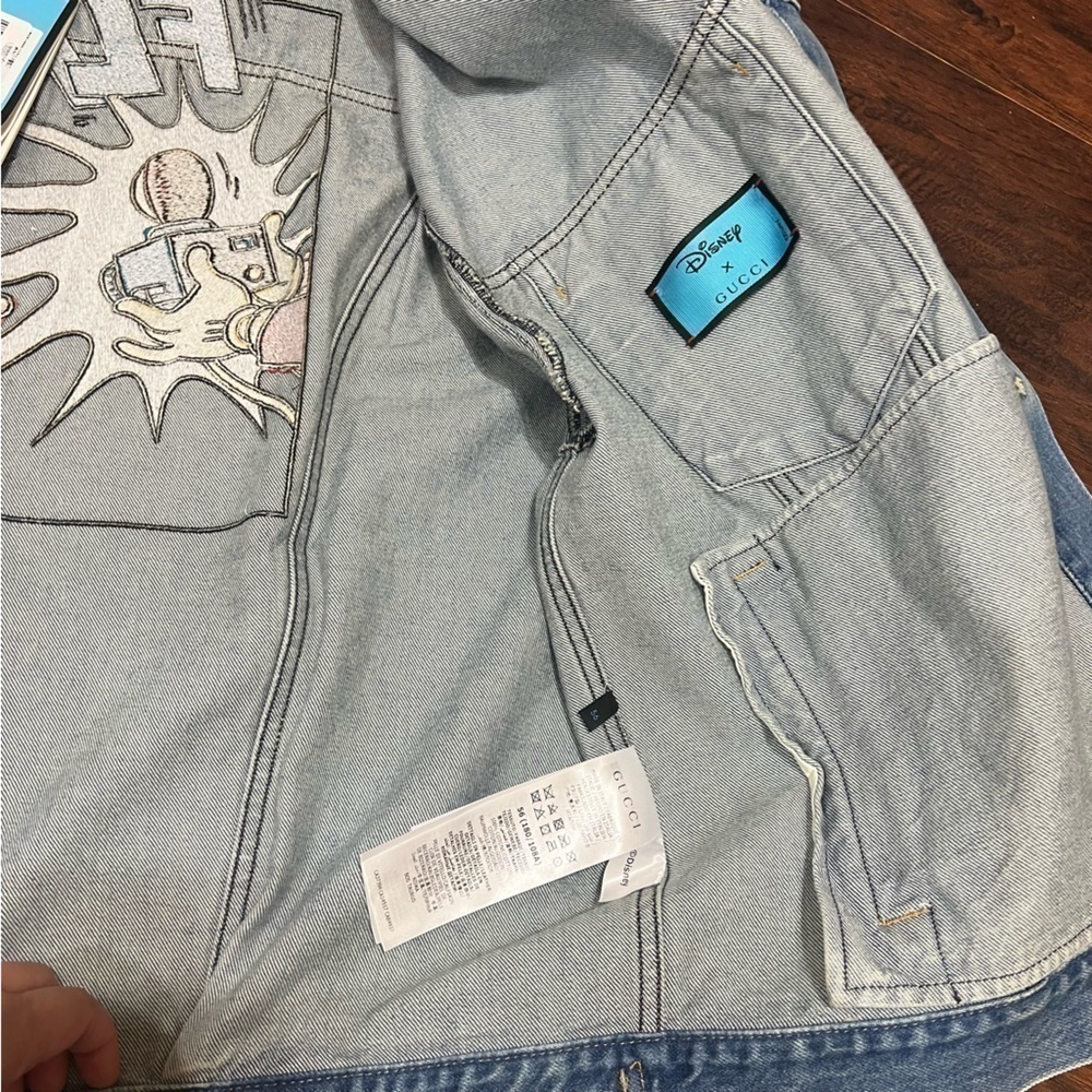 GUCCI X DISNEY DONALD DUCK embroidered denim Jacket NWT 56 or 3X *Posh Pick! - Picture 8 of 14